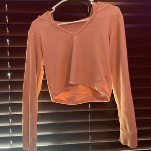 five dancewear pink cropped hoodie